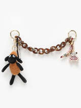 Dubbele Bag Charm Sheep Viamailbag Bruin long charm L